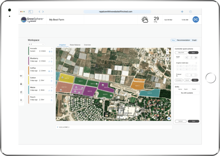 Growsphere on tablet